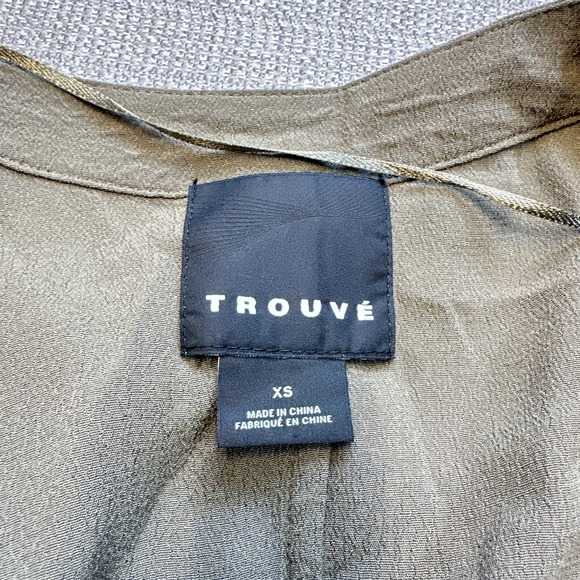 Trove Sleeveless Cardigan size XS Green Boho Sleeveless Drape Vest‎ Longline - Picture 3 of 8